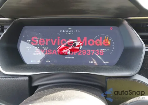 2018 Tesla Model S 100D/75D/P100D z USA, uszkodzony, nr VIN 5YJSA1E21JF293738